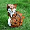 Statue Iron Sculpture Weatherproof Outdoor Decoration Lawn Ornament for Easter Balcony Outside