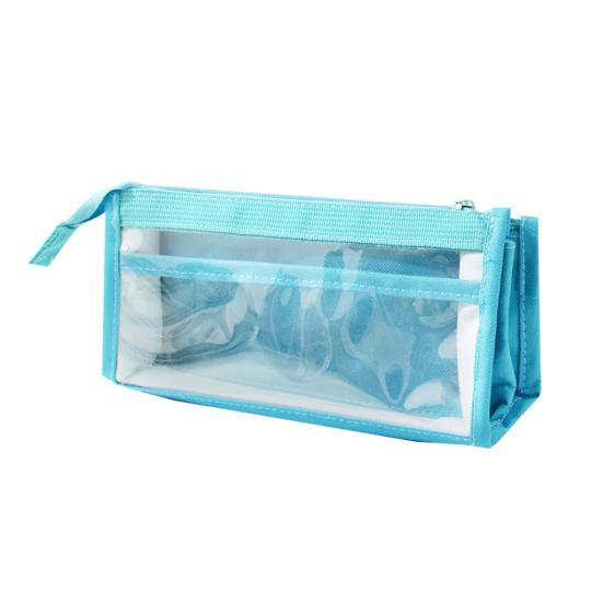 Transparent Mesh Pencil Case for Middle School Students Large Capacity