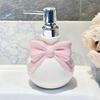 Praktyczny ceramiczny dozownik łazienkowy z pompką naciskaną Dekoracyjny kokardka Organizer na mydło Butelka Niezbędny do domowego spa