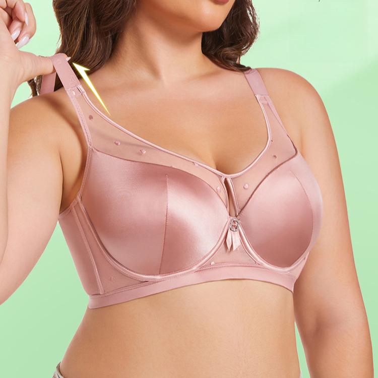 Thin Plus Size Bra for Women Without Steel Rims Sexy Seamless Bra with Seamless Stitching Breathable Plus Size Bra