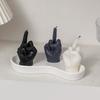 Duftkerze - WEISS - Kreativ - Mittelfingerform - Innendekoration