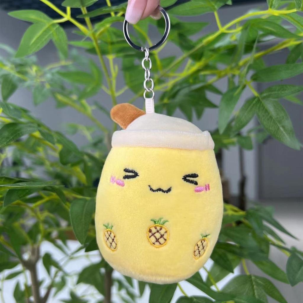 12cm Cute Milk Tea Cup Plush Toys Soft Stuffed Plushies Toys Kawaii Hanging Boba Key Chain Backpack Pendant Toys Gifts for Kids
