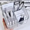 Multi-function Desktop Storage Box Transparent Cosmetics Organizer Box Makeup Brushes Holder