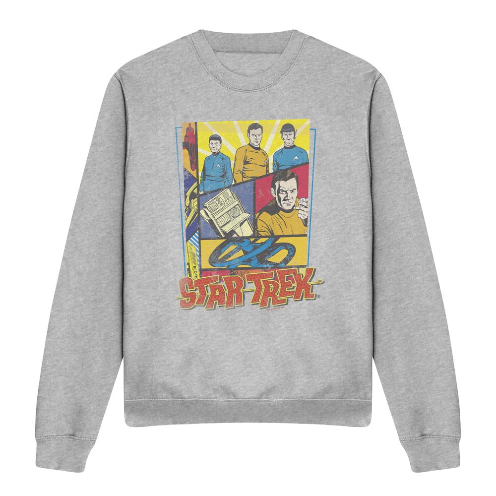 STAR TREK Unisex Adult Vintage Collage Sweatshirt