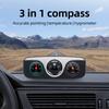 Car Compass Ornaments Decoration 3 In 1 Guide Ball Compass Hygrometer Thermometer For Auto Boat Vehicles Interior Accessories