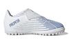 Adidas Abrasion Resistant Low top Soccer Shoes White Blue Kids' GZ7198
