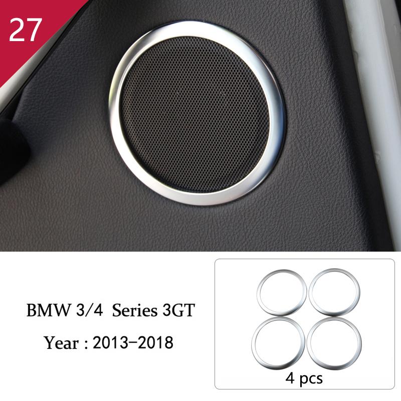 For BMW 3 4 Series 3GT F30 F32 F34 Car Styling Interior Gearshift AC CD Button Panel Door Armrest Decoration Cover Trim Sticker MQHWD1