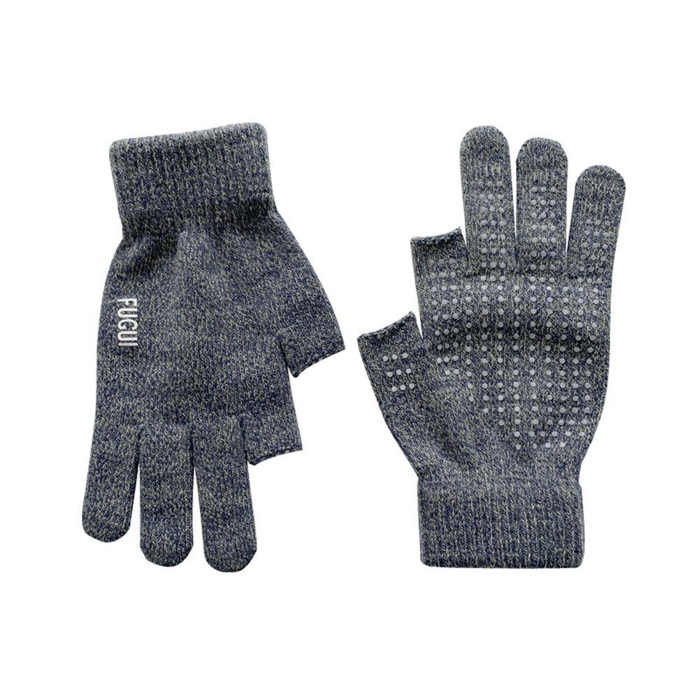 Two Finger Unisex Short Half Finger Driving Mittens Cycling Gloves Man Gloves  Mittens
