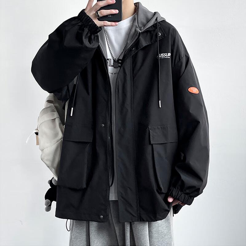 NASA MARVEL Herren Kapuzen-Mehrlagen-Freizeitjacke