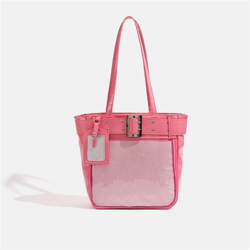 Cute Transparent Itabag Large Capacity JK Japanese Style Tote Shoulder Bag For Small Merchandise Storage