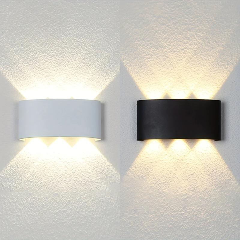 6W LED Wall Light Outdoor Waterproof Garden Fence Indoor Stylish Wall Lamp for Bedroom Bedside Room Hallway Staircase Decor