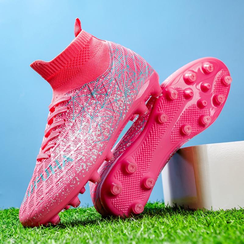 Unisex High-Top Fußballschuhe Bunt Outdoor Langstollen Sportschuhe Große Größe Jugend Sport Kinder Fußballschuhe