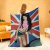 Vintage Famous Jazz Music Singer Amy Winehouse Blanket Soft Throw Blanket for Home Bedroom Sofa Picnic Office Cover Blanket Gift