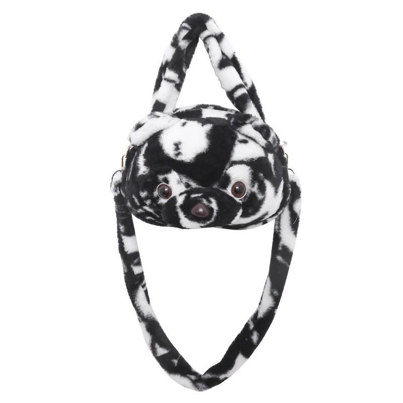 Cute Panda Plush Shoulder Bag With Zipper Closure For Daily Use