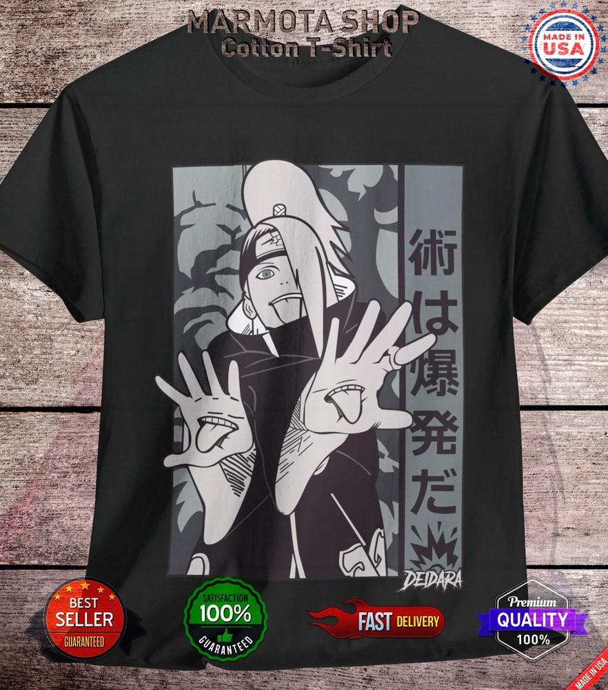 

Deidara T-Shirt Naruto Shippuden Itachi Madara Uchiha Anime Unisex Tee Shirt 2XL
