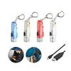 Type-C Charging Keychain Light Emergency Lamp Portable Flashlight Creative Mini Flashlight  Camping