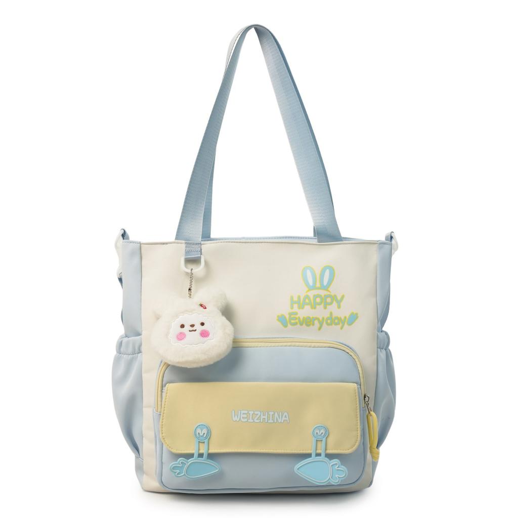 Schoolbag contrasting color small fresh backpack boys and girls large capacity load reduction ridge backpack primary school bag shoulder bag book bag