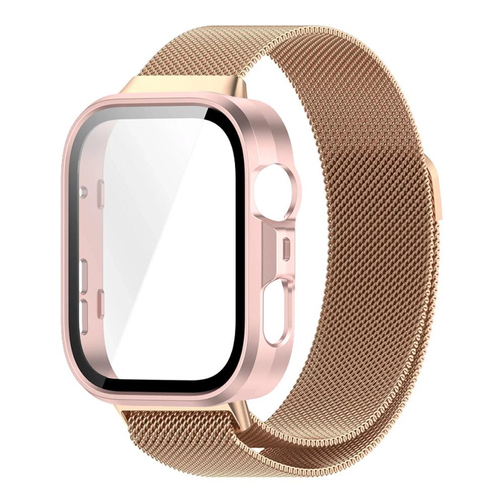 PC-Gehäuse + Metall-Mailänder Armband für Huawei Watch Fit 3/4/4 Pro Displayschutz-Stoßfänger Bequemes Armband für Huawei Watch Fit 4 Pro