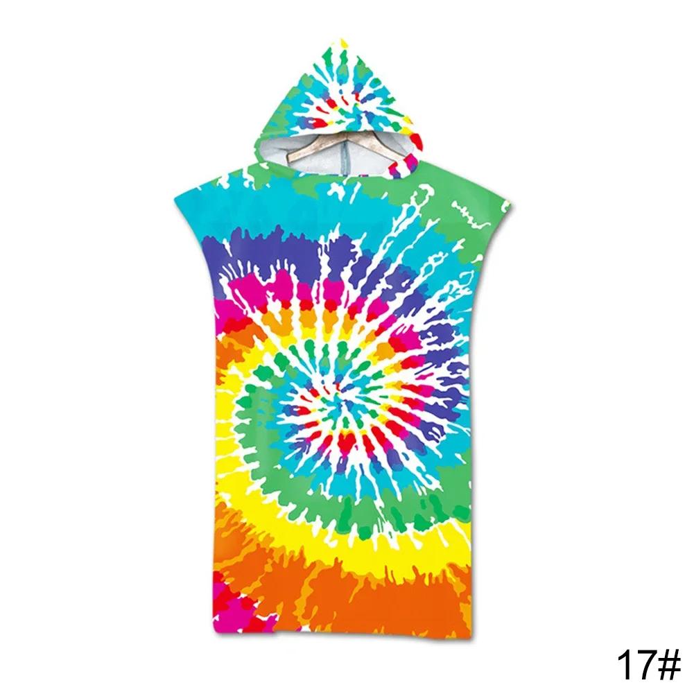 Microfiber Fabric Child Adult Bath Towels Beach Towel Changing Bathrobe Cloaks Hooded Swimming Pool Gym Fitness Bath Towels