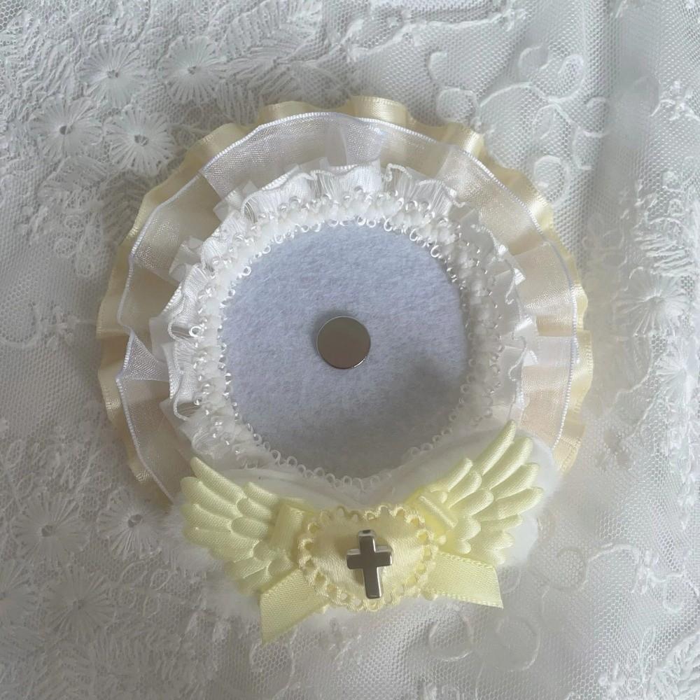 New Lace Trim Badge Holder Finished Product Love Bow Pins Display Base Angel Wings Cross Accessories Badge Ita Bag