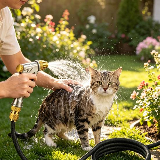 High Pressure Hose Nozzle Adjustable Car Wash Hose Nozzle Garden Hose Nozzle for Car Washing Yard Cleaning Garden Watering