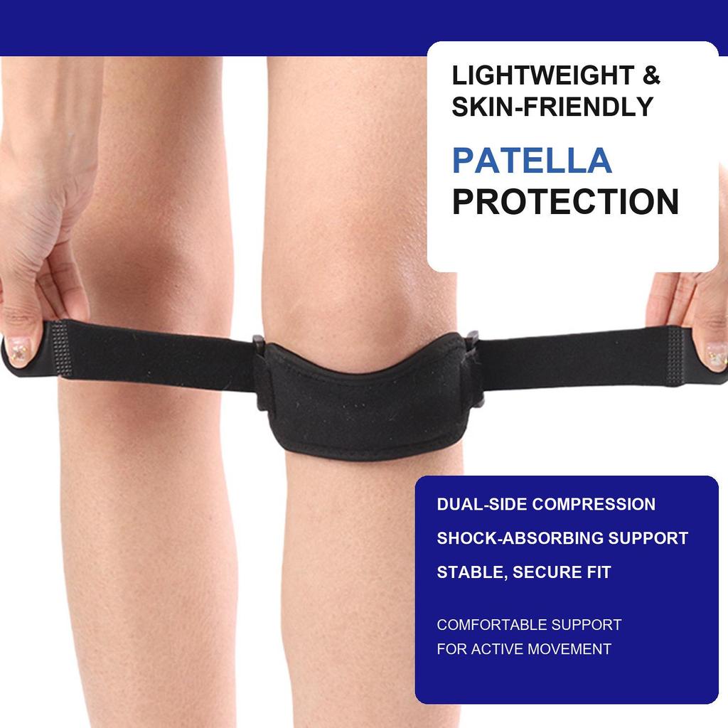 Adjustable Patella Knee Strap, Compression Knee Brace Support Band for Running Basketball Cycling Hiking, Pain Relief Knee Protector for Men Women