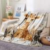 Giraffe Print Flannel Blanket, High Quality Comfortable for All Seasons, Home Decor, Warmth and Comfort, Perfect for Christmas Gifts