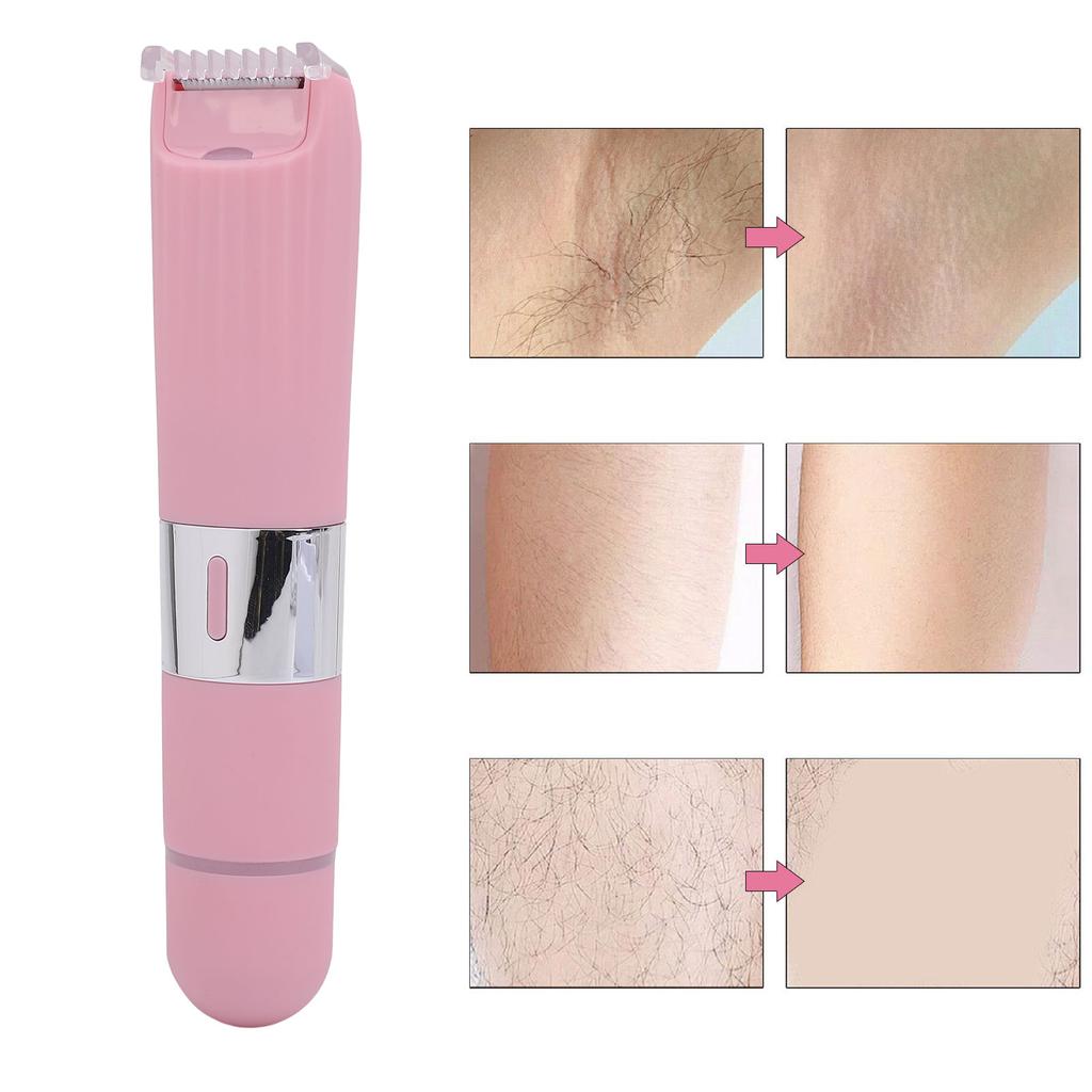2 in 1 Electric Body Hair Trimmer for Women Dual Head Hair Trimmer for Face Lip Chin Pubic Underarm 