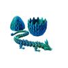Egg and Figurine Set Handcrafted Collectible with Unique Color Shifting Scales