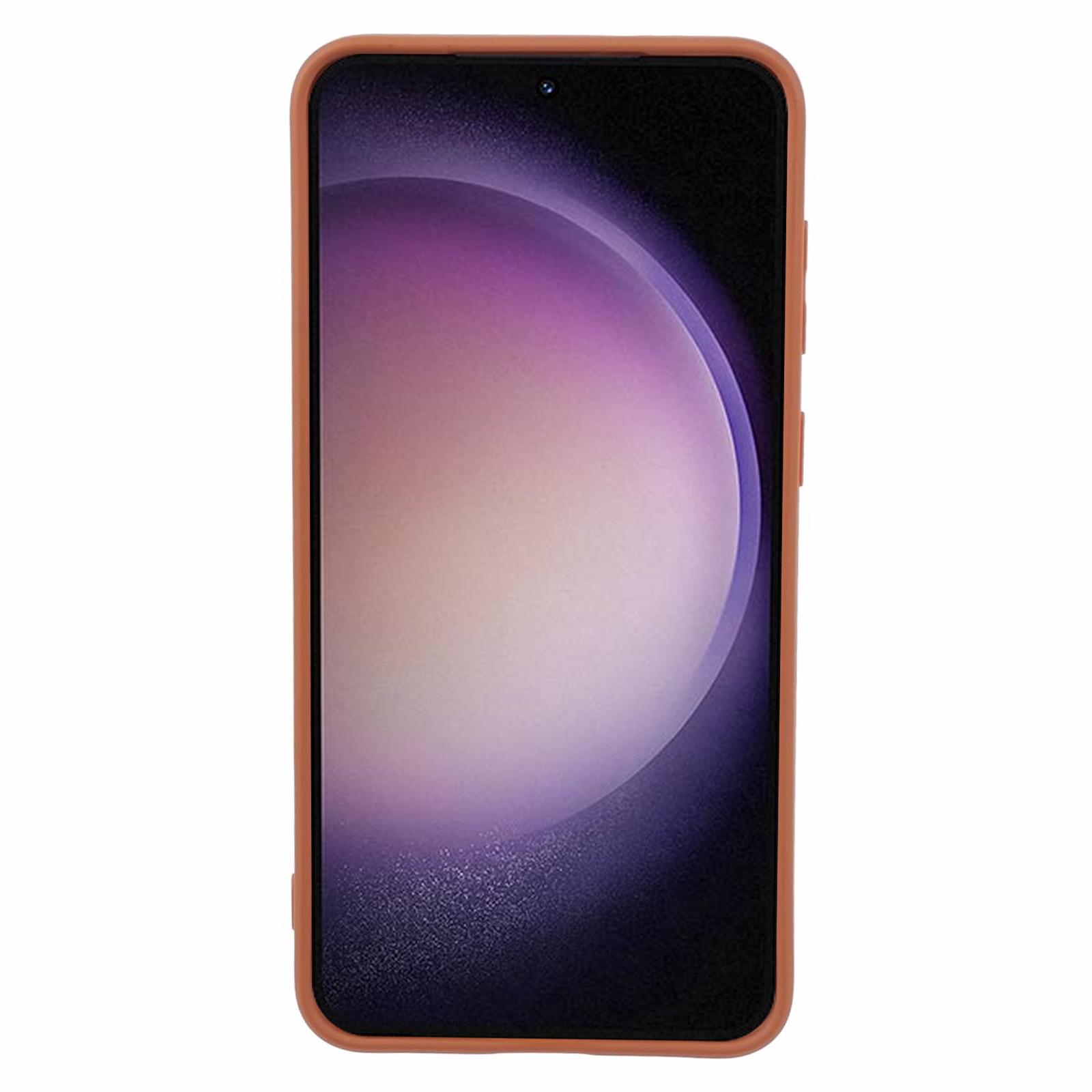 

YX Series For Samsung Galaxy S23 Phone Case Drop-resistant Matte Back Shell (Precise Cutout ) Brown