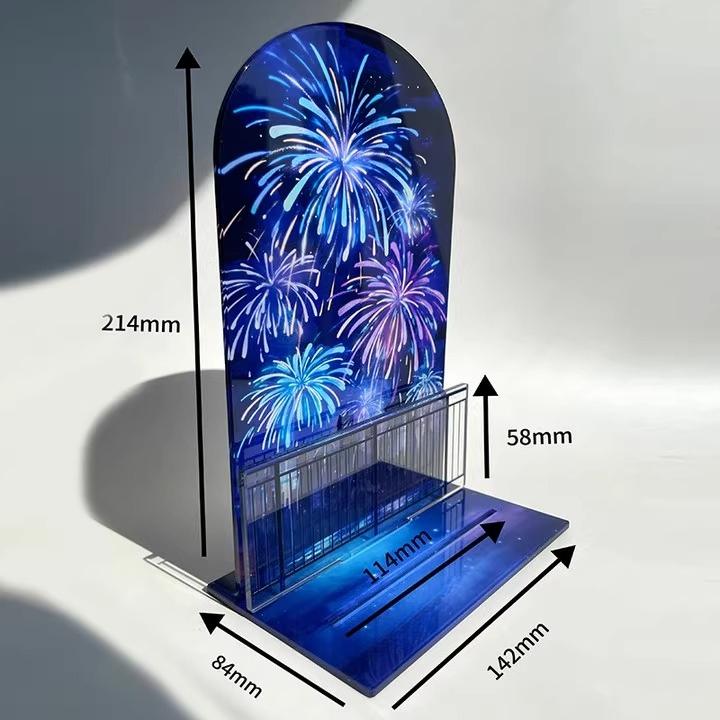 Bright Fireworks Series Acrylic DIY Anime Character Background Decoration 5 Inch Fireworks Frame for Friends Gift Japan Style