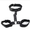 Neck To Wrist Restraints Kit  Sexy Women BDSM Fetish Behind Back Handcuffs Collar Adjustable Bondage Set Couple SM Sex Game Tool