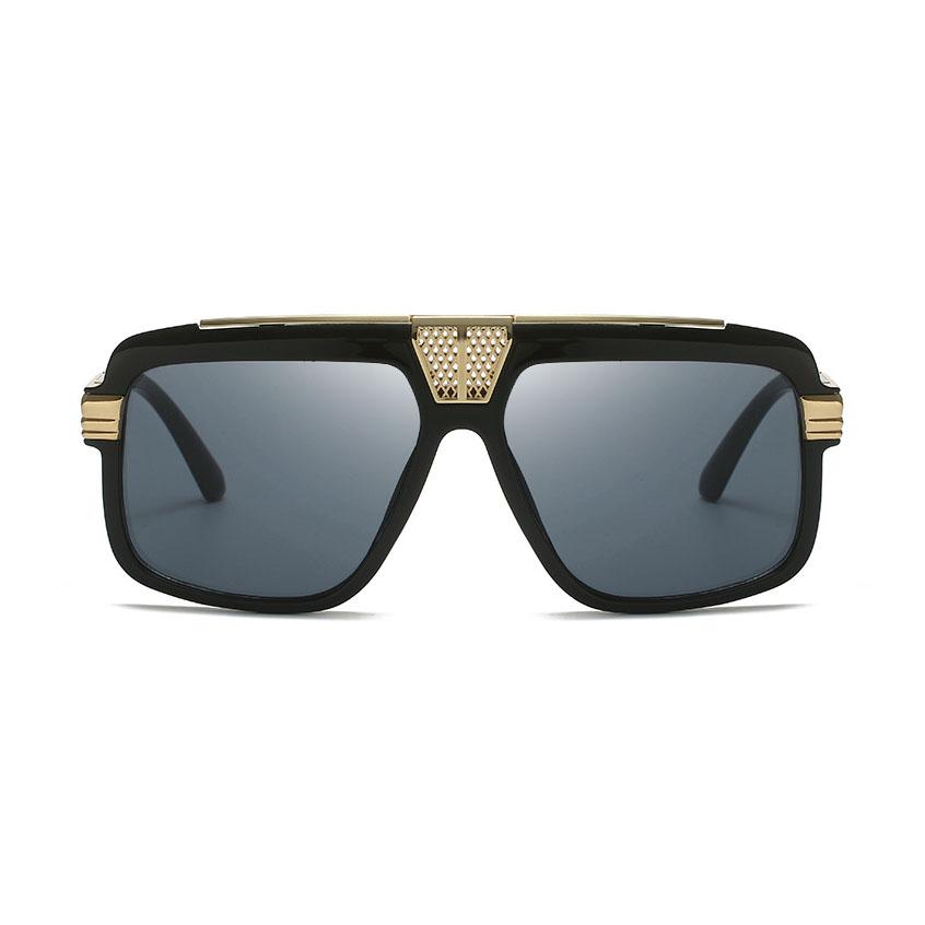 Steampunk Flat Top Square Sunglasses Women For Men  Popular Sun Glasses Vintage Luxury Brand Designer Punk Oversized Shades