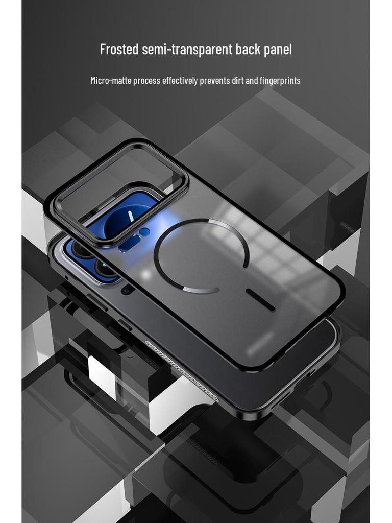 Xiaomi 17 Pro/Max Metal Frame Case with Frosted Back and Magnetic Ring