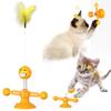 Suction Cup Spring Cat Toy Interactive Feather Teaser Wand Multifunctional Kitten Playing Stick Pet Entertainment Supplies