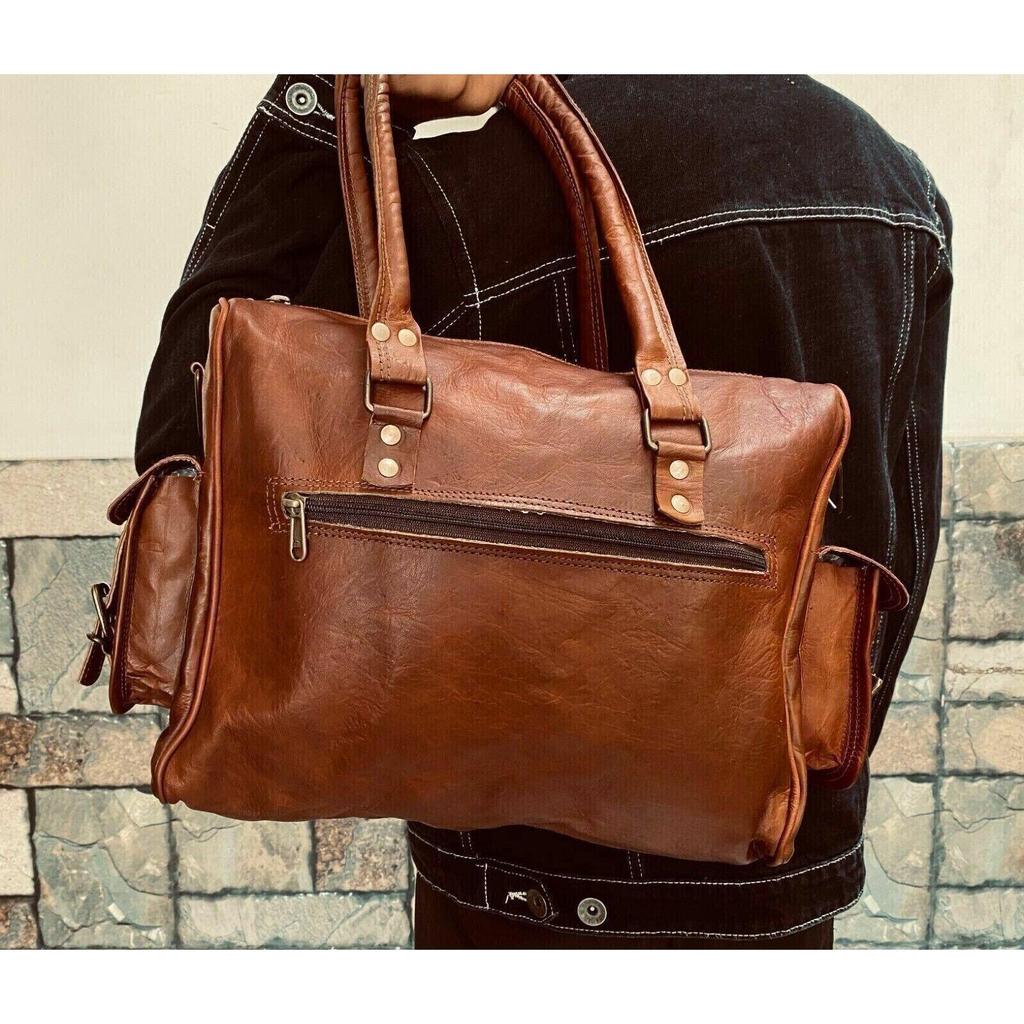 Women's Genuine Vintage Leather SHOLDER/SATCHEL BAG Brown Messenger Crossbody