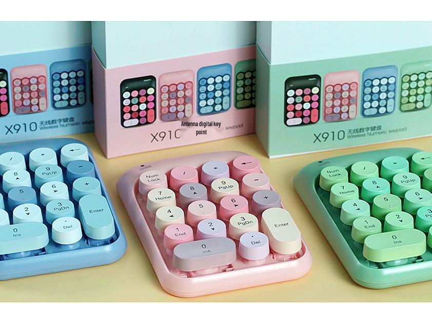 Retro-Farbe 2,4G Kabinett Mini-Tastatur für Finanzen