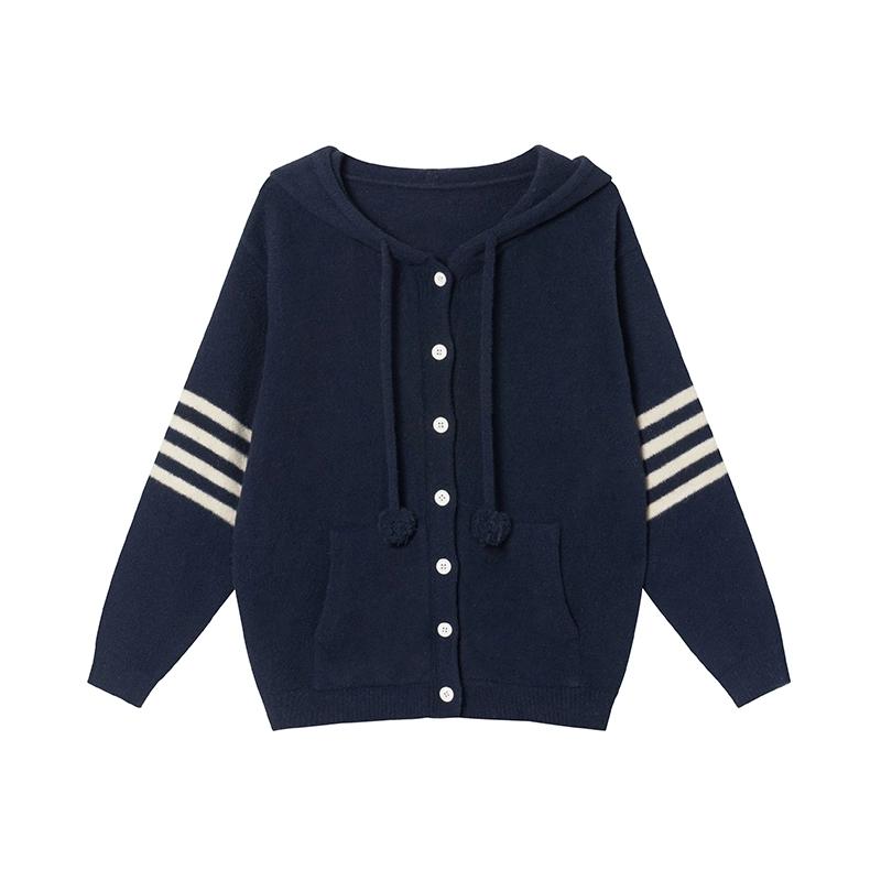 Dimanaf 2025 Vår Kvinner Stripet Nye Gensere Strikking Basic Mote O-Hals Stil Løs Pullover Genser
