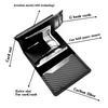 Minimalist Carbon Fiber Men Wallet RFID Blocking Aluminum Card Holder Thin Business Purse for Daily Carry