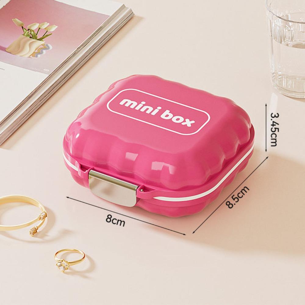 Durable Mini Portable Storage Box Moisture-proof 7 Grids Trinkets Storage Case Sealed Pill Boxes