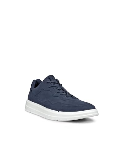 ECCO Men's Marine Genuine Leather Dress Casual Sneakers, Size 25.0 cm, 3E