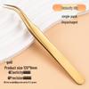 Eyelash Curler & Tweezers Set: Gold Feather Design for False Lashes and Extensions