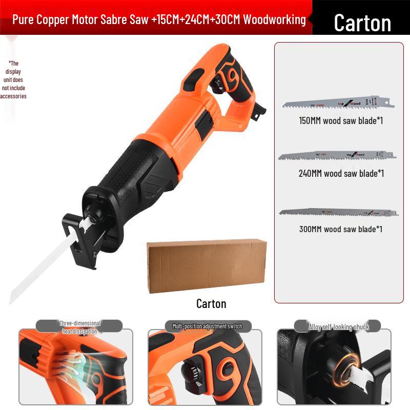 Versatile Handheld Reciprocating Saw for Woodworking, Frozen Meat, and Bone Cutting