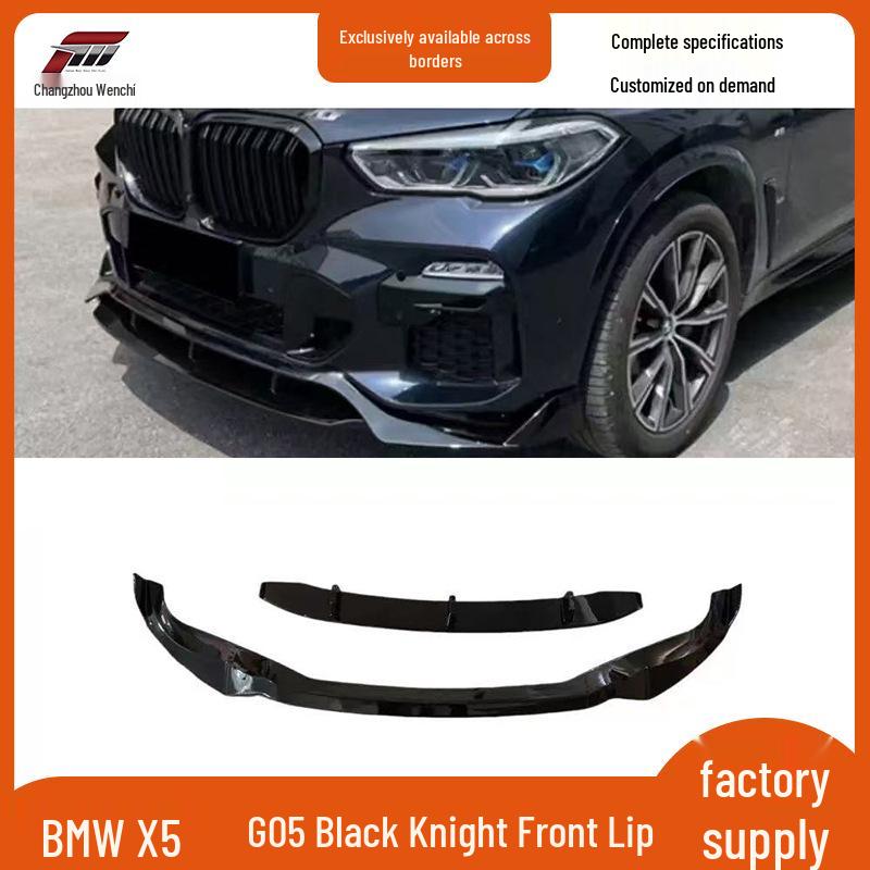 Compatible with 2019-2023 BMW X5 G05 Sport Black Warrior Front Lip Splitter Kit.