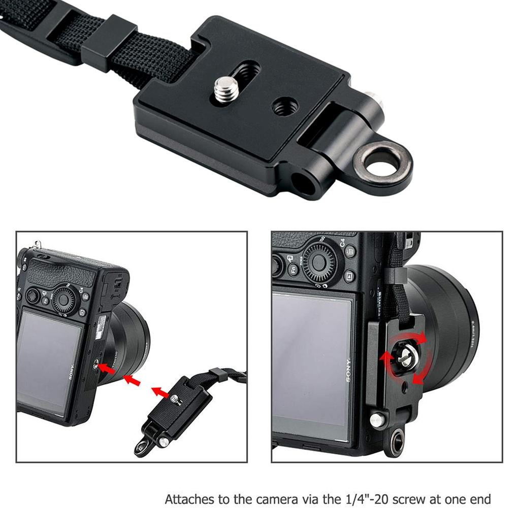 JJC Wrist Strap for Nikon Z Fujifilm Sony A6000 Black Fc, Z50, Z5, X-T50, X-S10, X100V, X-Pro3, X-Pro2, X-T4, X-T3, X-T2, X-T30, X-T20, X100F, ZV-E10,