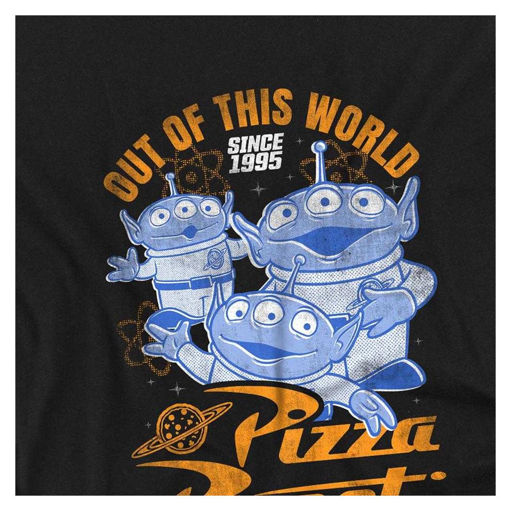 Toy Story Unisex Adult Pizza Planet Aliens Back Print T-Shirt