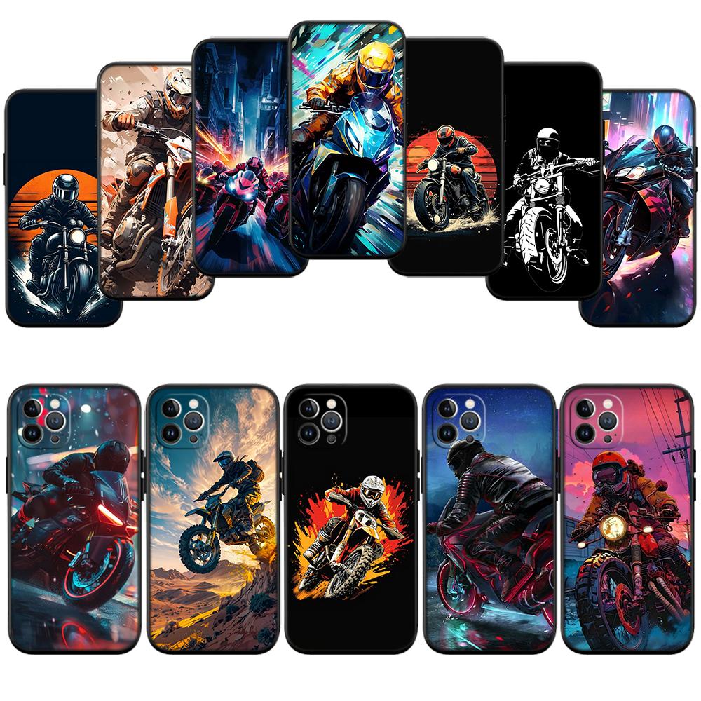 Motorcycle Racing Phone Case for OPPO A40 A60 A80 A15 A16 A16K A12 A17 A17K A54 A54S A53 A53S A55 A56 A57 A98 F23