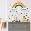 Creative Rainbow Love Clouds Bedroom Living Room Home Background Beautification Decoration Wall Stickers
