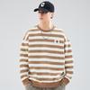 Autumn Striped Crew Neck Sweater Men'S Loose Large Size Long Sleeve Casual Korean Edition Youth Top Trendy Brand