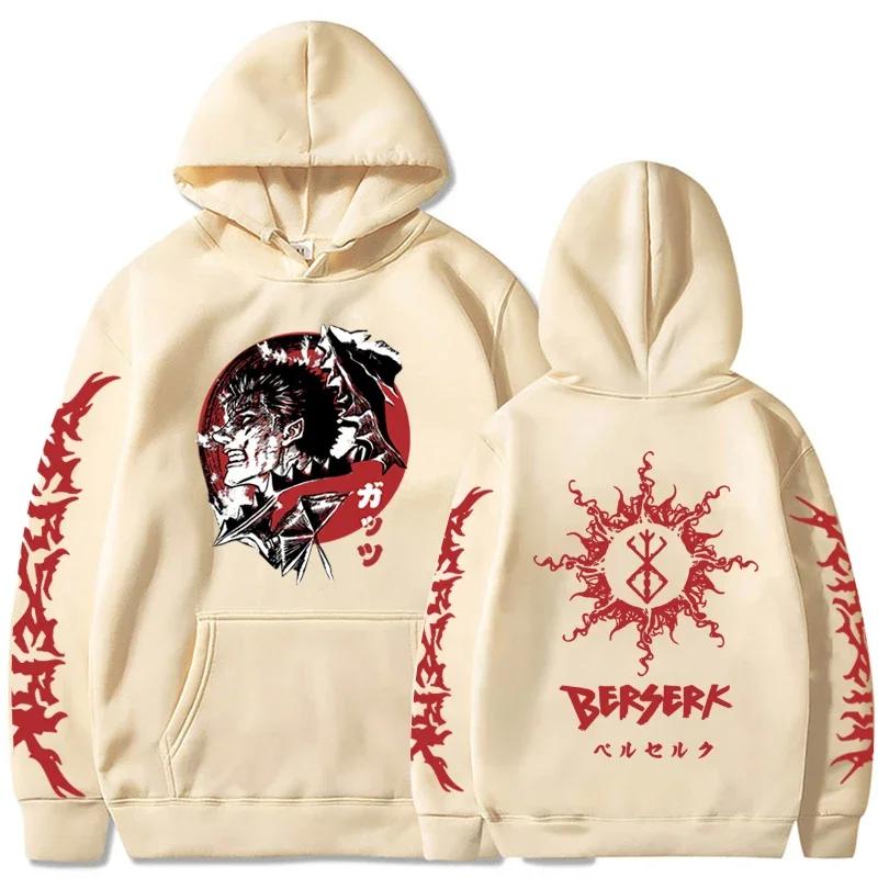 Japanischer Anime Hoodie Neue Mode Hoodies Manga Berserk Langarm Pullover Vintage Y2k Tops Casual Harajuku Herren Sweatshirts
